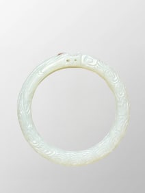 Inside Diameter 54 mm Chinese Natural Hetian Jade Bracelet