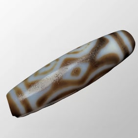 Tibetan 3 Eyes DZI Agate Lucky Pendant