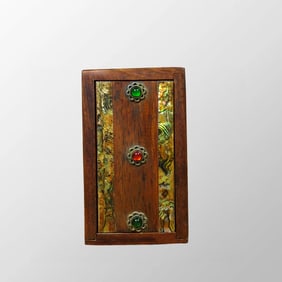 Chinese Huali Wood Inlay Shell & Gem Jewellery Box