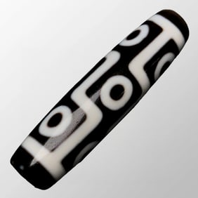 Old Tibetan Nine Eyes DZI Agate Lucky Pendant