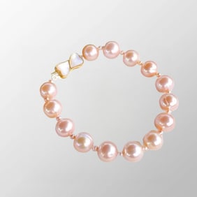 Beautiful Pink Pearl Beads Bracelet