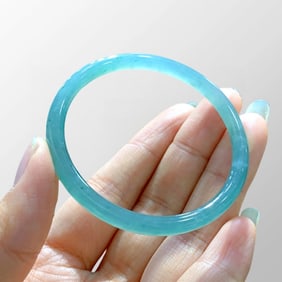 Inside Diameter 53mm Natural Jadeite Bracelet