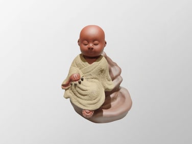 Chinese Yixing Zisha Clay Urchin Backflow Incense Statue