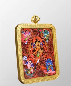 Tibetan Buddha Tangka Pendant