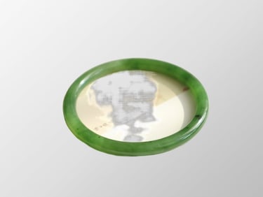 Inside Diameter 57.5mm Chinese Natural Green Jade Bracelet
