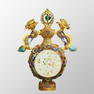 Exquisite Chinese Gold Wires Enamel Inlay Hetian Jade & Gem Double Ears Dragon Vase