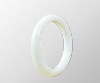 Inside Diameter 56.2mm Chinese Natural White Hetian Jade Bracelet