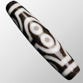 Old Tibetan Eight Eyes DZI Agate Lucky Pendant