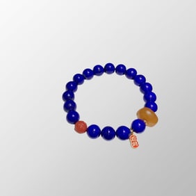 9.6MM Beads Chinese Natural Lapis Lazuli Beads Bracelet