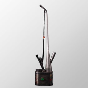 Vintage Chinese White Copper Tobacco Pipe