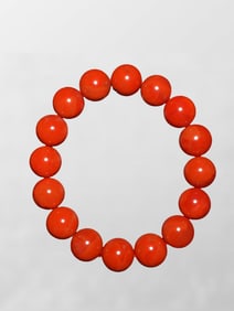 12.5MM Bead Chinese Natural Nanhong Agate Beads Bracelet