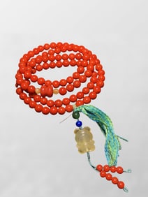 Beautiful Natural Nanhong Agate Beads Necklace
