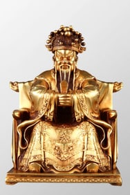 Old Tibetan Buddhism Gilt Gold Bronze Figure Statue