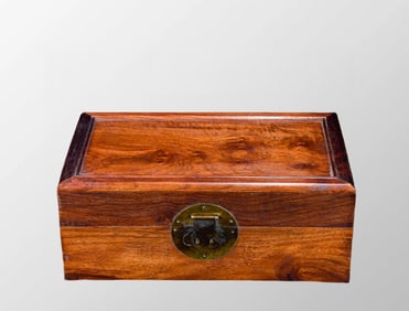 Vintage Chinese Huali Wood Jewellery Box