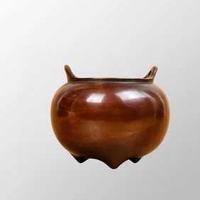 Vintage Chinese Copper Double Ears Incense Burner