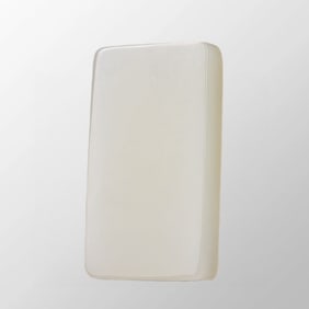 Chinese Natural White Hetian Jade Lucky Pendant w Certificate