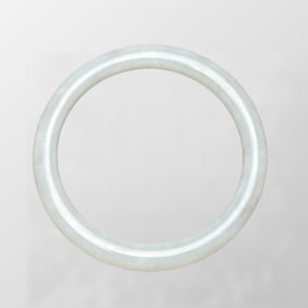 Inside Diameter 57mm Chinese Natural White Hetian Jade Bracelet