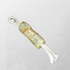 Vintage Chinese Hetian Jade Carved Fortune Cicada Pendant