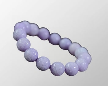 Beautiful Purple Jadeite Beads Bracelet