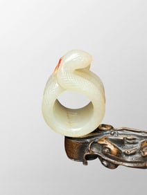 Inside Diameter 22MM Chinese Natural Hetian Jade Thumb RingInsid