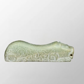 Vintage Chinese Hetian Jade Pulse Pillow