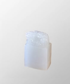Chinese Natural Hetian Jade Carved Fortune Pixiu Seal