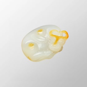 Chinese Hetian Jade Carved Fortune Ox Statue/Pendant