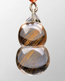 Beautiful Crystal Carved Gourd Pendant