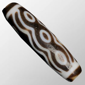 Old Tibetan Nine Eyes DZI Agate Lucky Pendant