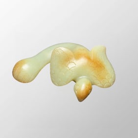 Chinese Hetian Jade Carved Phoenix Pendant/Statue