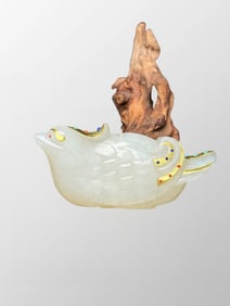 Chinese Hetian Jade Carved Divine Bird Pendant/Statue