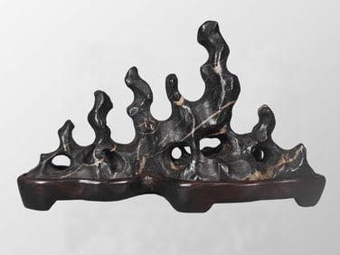 Vintage Chinese Taihu Stone Brush Pen Shelf Statue