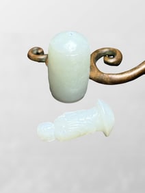 Superb Chinese White Hetian Jade Carved Buddha Pendant