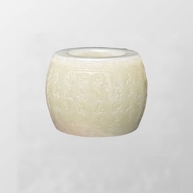 Inside Diameter 22MM Chinese Hetian Jade Thumb Ring