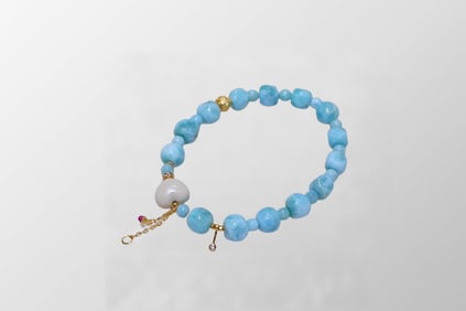 Beautiful Larimar Beads Bracelet