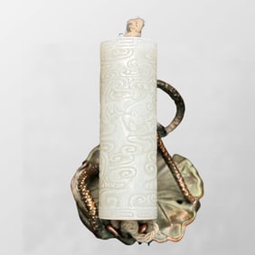 Old Chinese Hetian Jade Lucky Pendant
