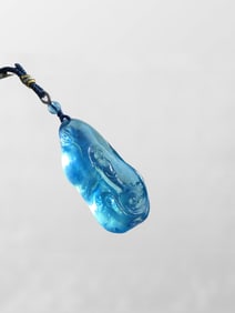 Beautiful Aquamarine Carved Buddha Pendant