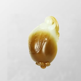 Superb Chinese Hetian Jade Carved Corn Pendant
