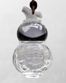 Beautiful White Crystal Carved Gourd Pendant