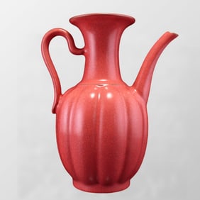 Chinese Ru Kiln Red Glaze Porcelain Pot