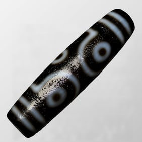 Old Tibetan Six Eyes DZI Agate Lucky Pendant