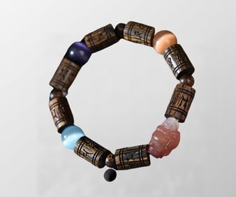 Vintage Chenxiang Wood Beads Bracelet