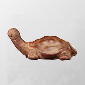 Chinese Yixing Zisha Clay Dragon turtle Statue