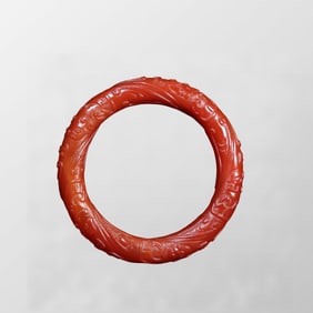 Inside Diameter 60mm Vintage Red Agate Bracelet