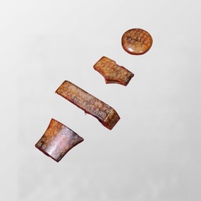 A Set Vintage Chinese Hetian Jade Sword Ornament