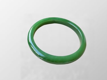 Inside Diameter 58.8mm Chinese Green Hetian Jade Bracelet