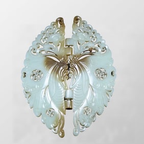Superb Chinese Hetian Jade Butterfly Jade Bi