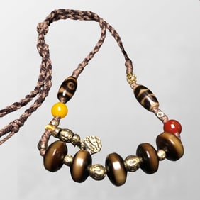 Vintage Tibetan DZI Agate Beads Pendant
