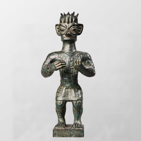 Vintage Chinese Bronze Figure Statue