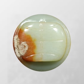 Superb Chinese Hetian Jade Carved Turtle Shell Pendant